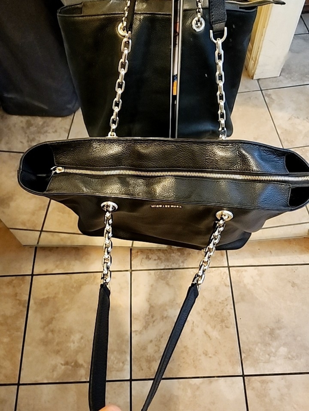 Michael Kors Black Leather Duffel Bag - Picture 6 of 6